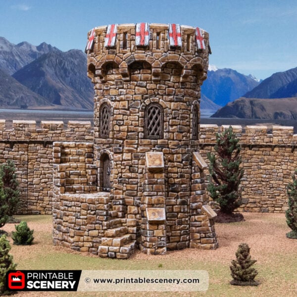 3D printed and painted Counts Tower for dnd and wargaming