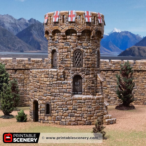 3D printed and painted Counts Tower for dnd and wargaming