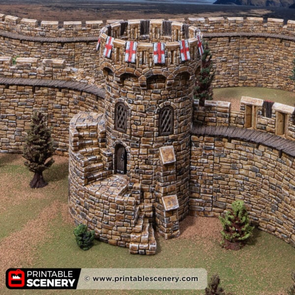 3D printed and painted Counts Tower for dnd and wargaming