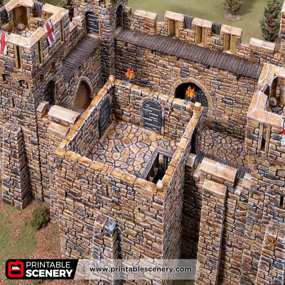 3d printed and painted Duke's Fort for dnd and wargaming