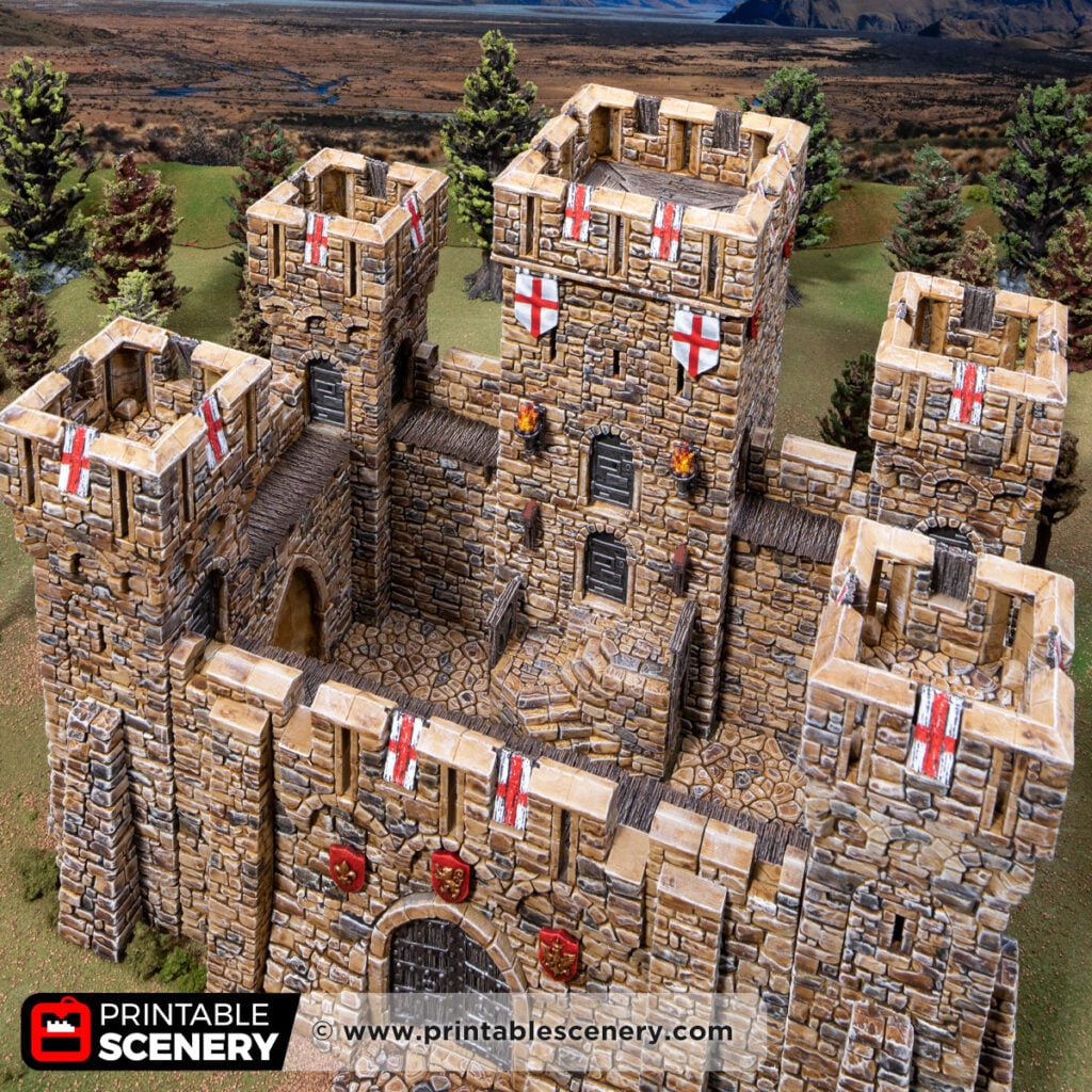 3d printed and painted Duke's Fort for dnd and wargaming