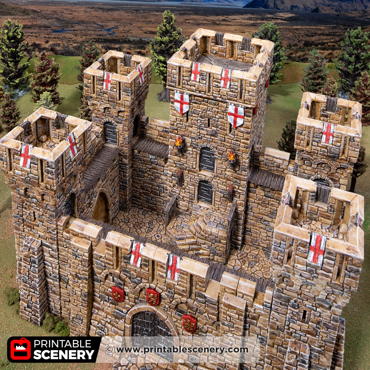 3d printed and painted Duke's Fort for dnd and wargaming