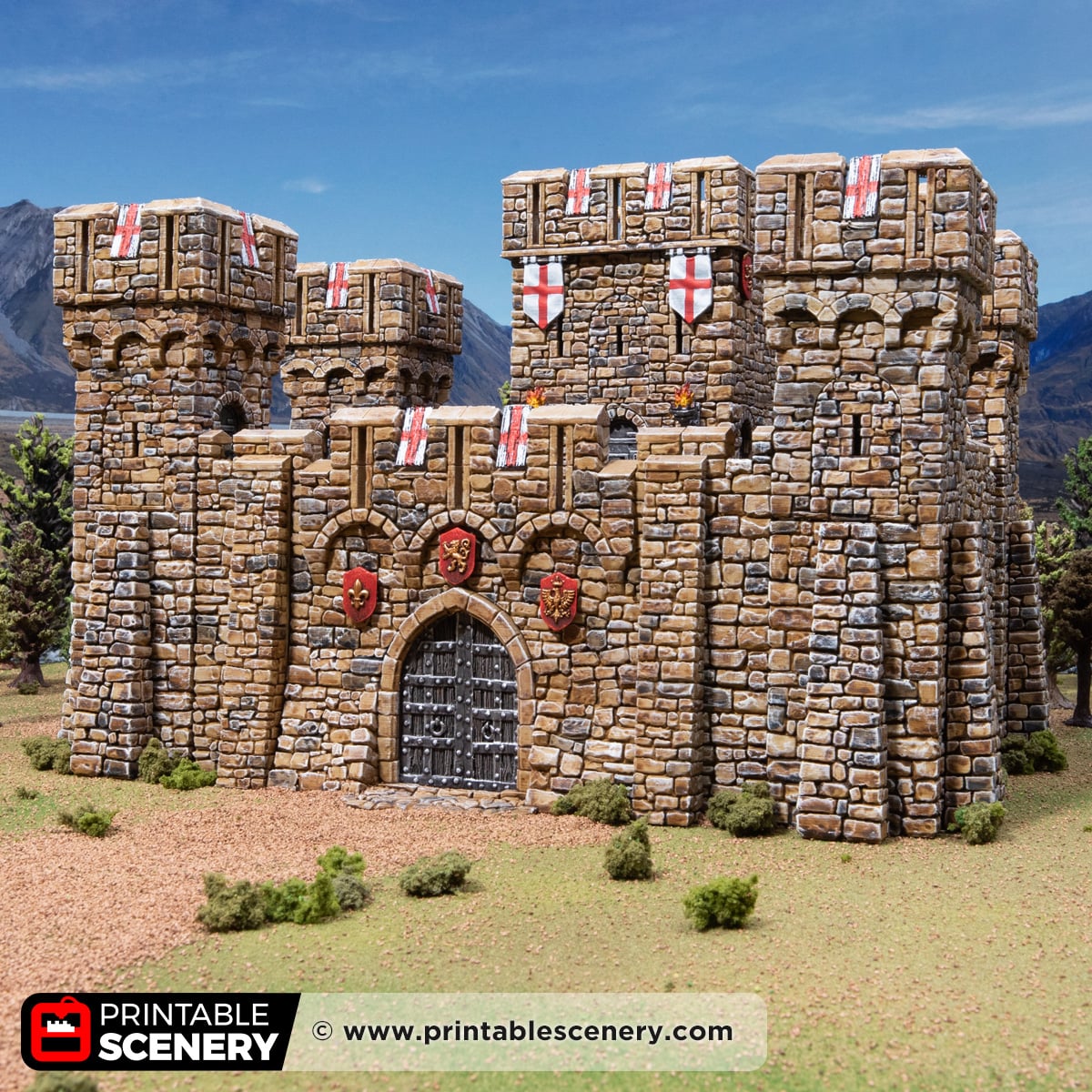 3d printed and painted Duke's Fort for dnd and wargaming