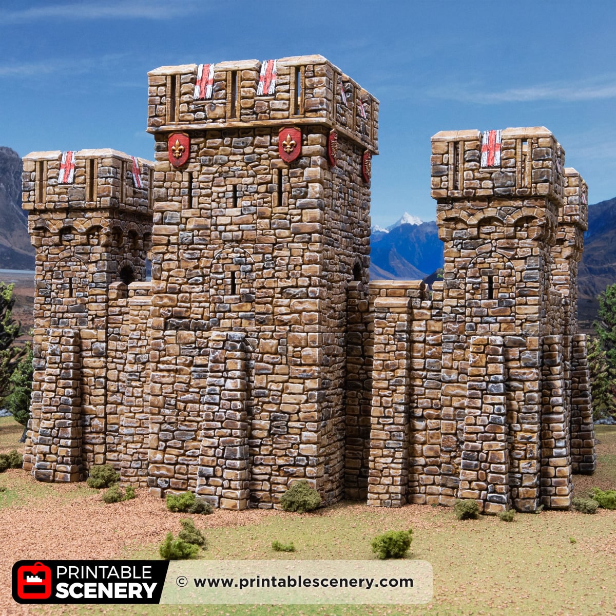 3d printed and painted Duke's Fort for dnd and wargaming