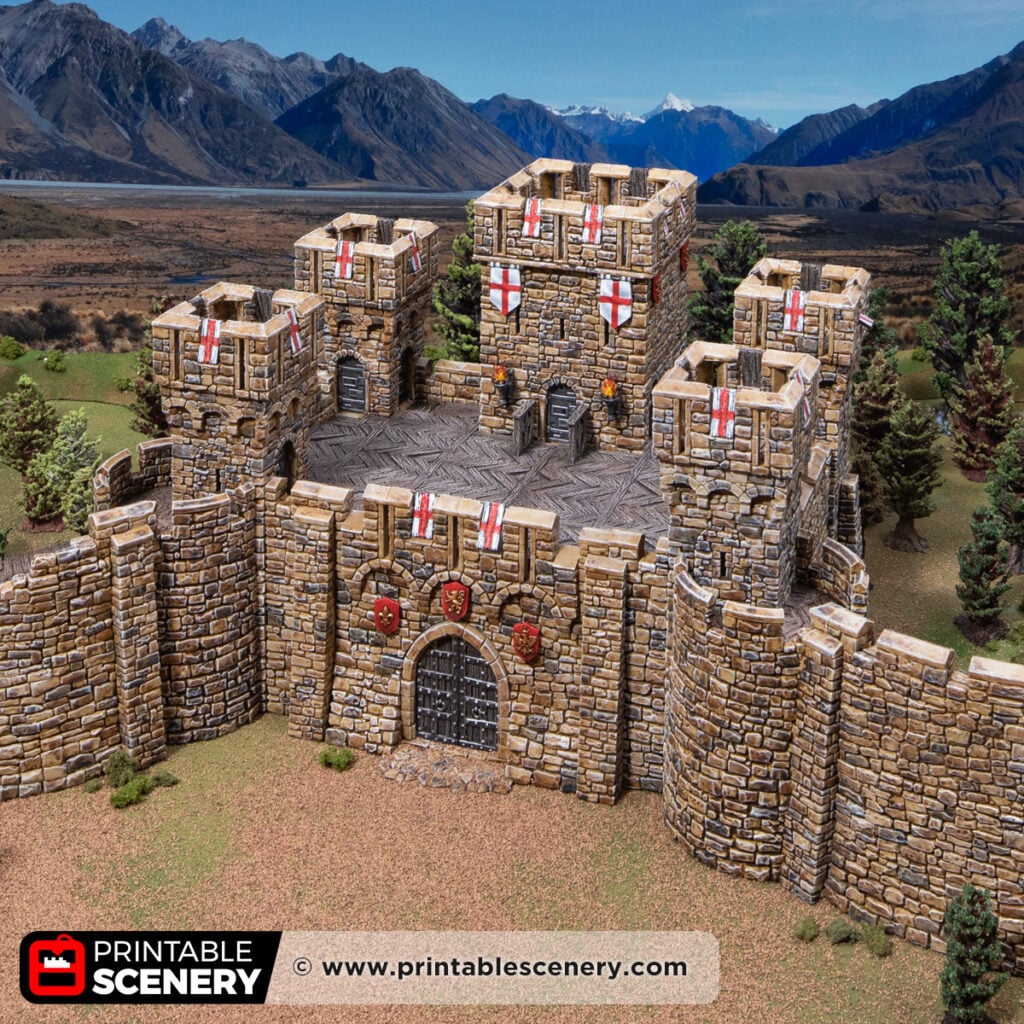 3d printed and painted Duke's Fort for dnd and wargaming