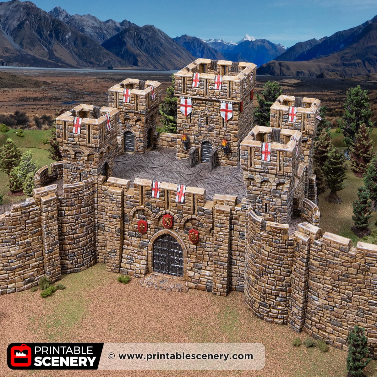 3d printed and painted Duke's Fort for dnd and wargaming