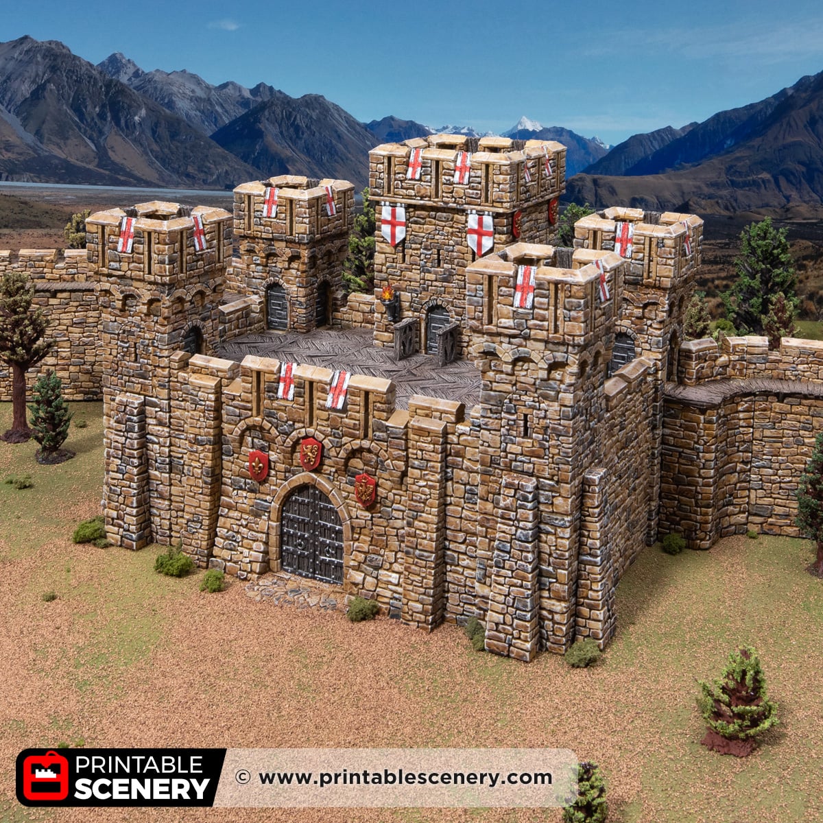 3d printed and painted Duke's Fort for dnd and wargaming