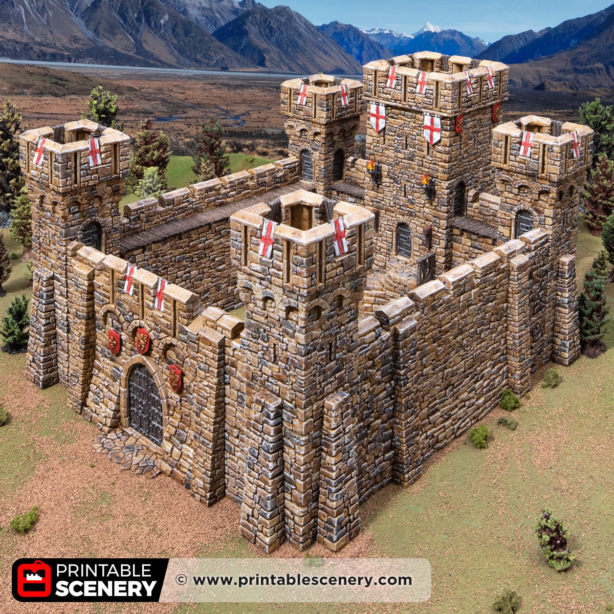 3d printed and painted Duke's Fort for dnd and wargaming