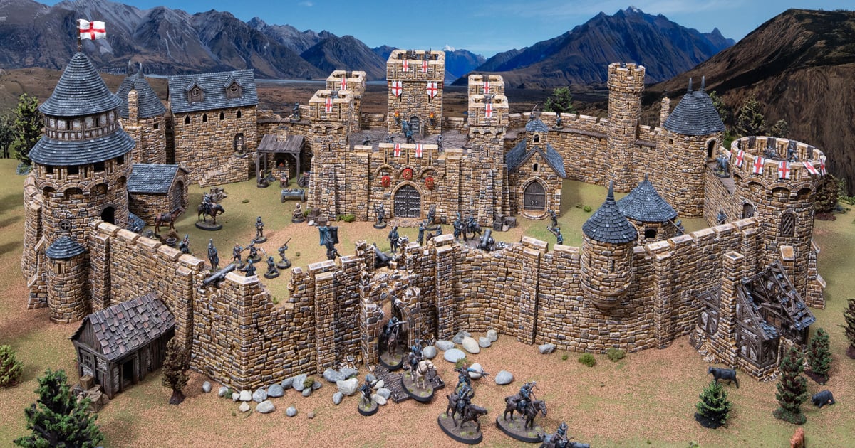 3d printed and painted Duke's Fort for dnd and wargaming