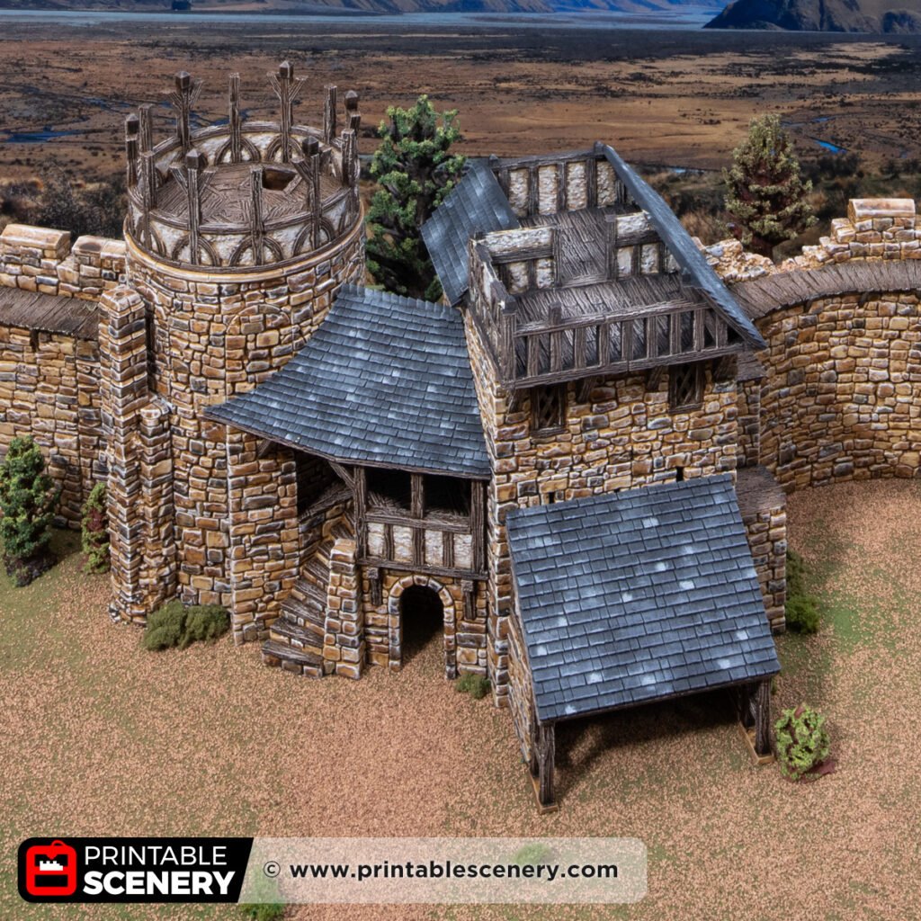 3D printed and painted Fort Bruce for DnD and wargaming