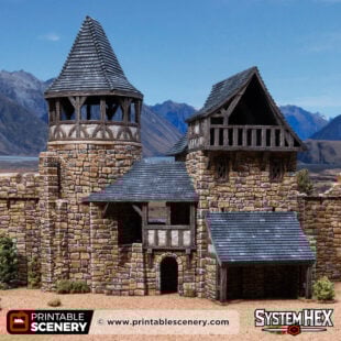 3D printed and painted Fort Bruce for DnD and wargaming