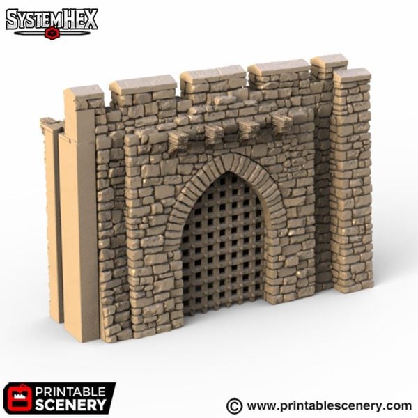 Hex Castle Gatehouse STL