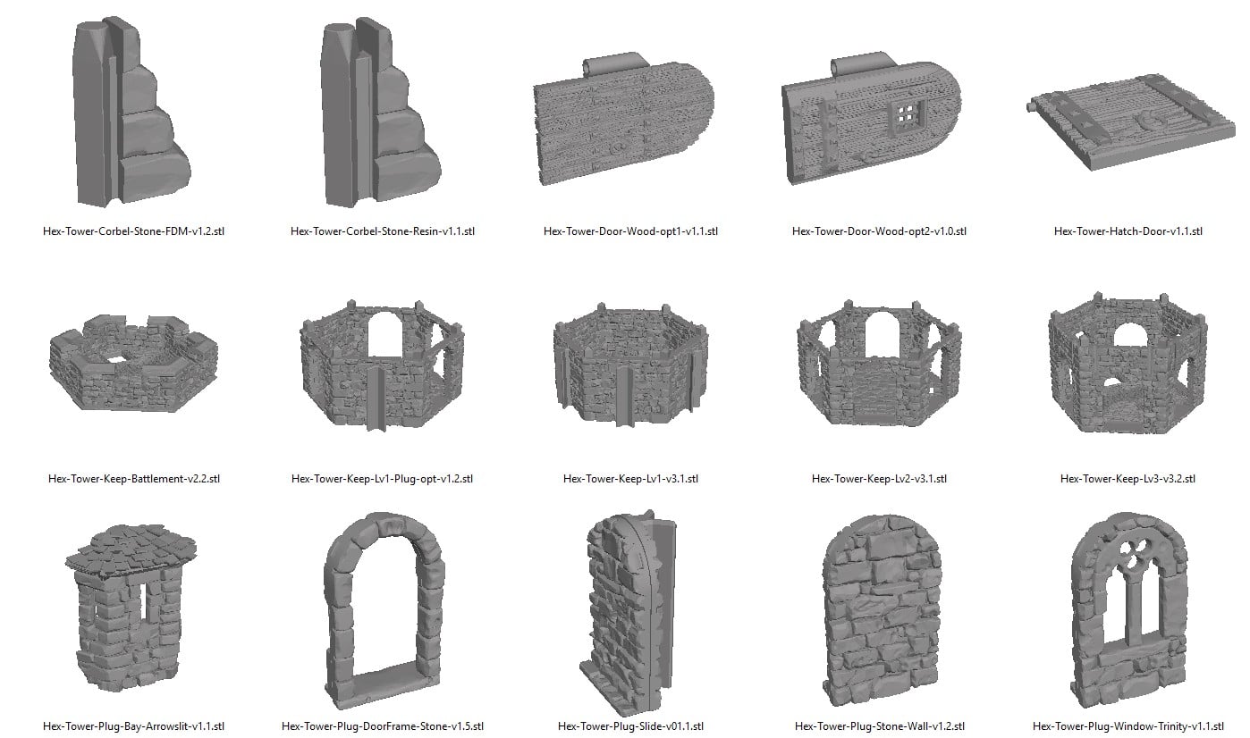 HEX Castle Keep Tower Reference