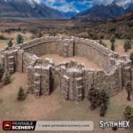 Hex Castle Ruined Wall Battlements