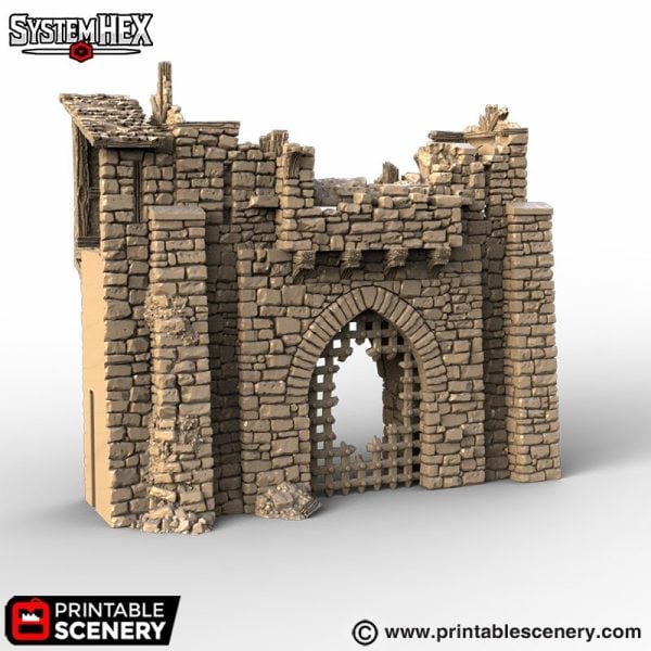 HEX Castle Ruined Gatehouse STL