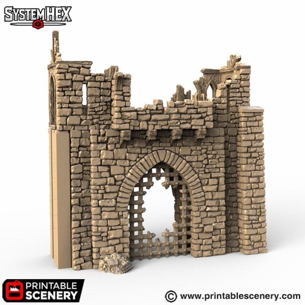 HEX Castle Ruined Gatehouse STL