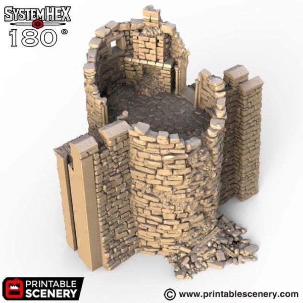 HEX Castle Ruined Oval Bastions