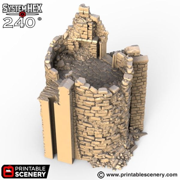 HEX Castle Ruined Oval Bastions