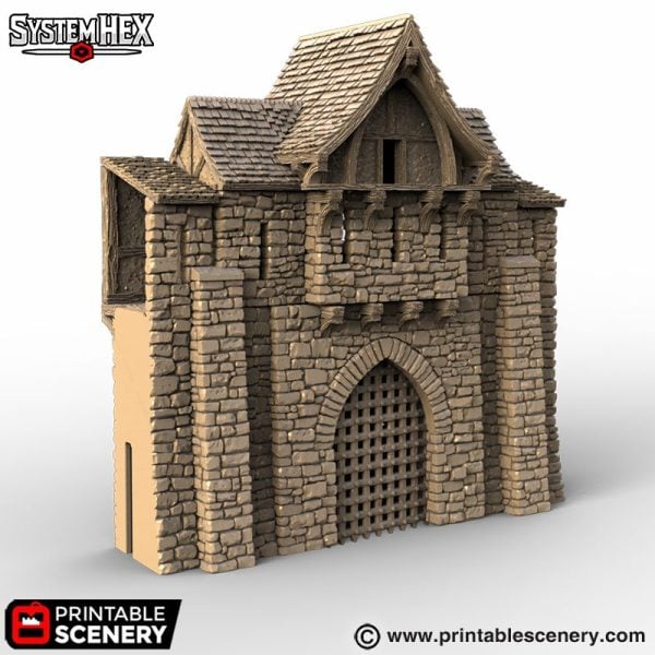Hex Castle Gatehouse STL