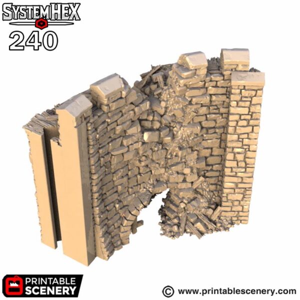 Hex Castle Ruined Culvert STL