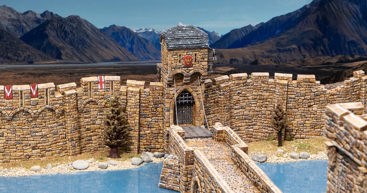 3D printed and painted High Gate for dnd and wargaming