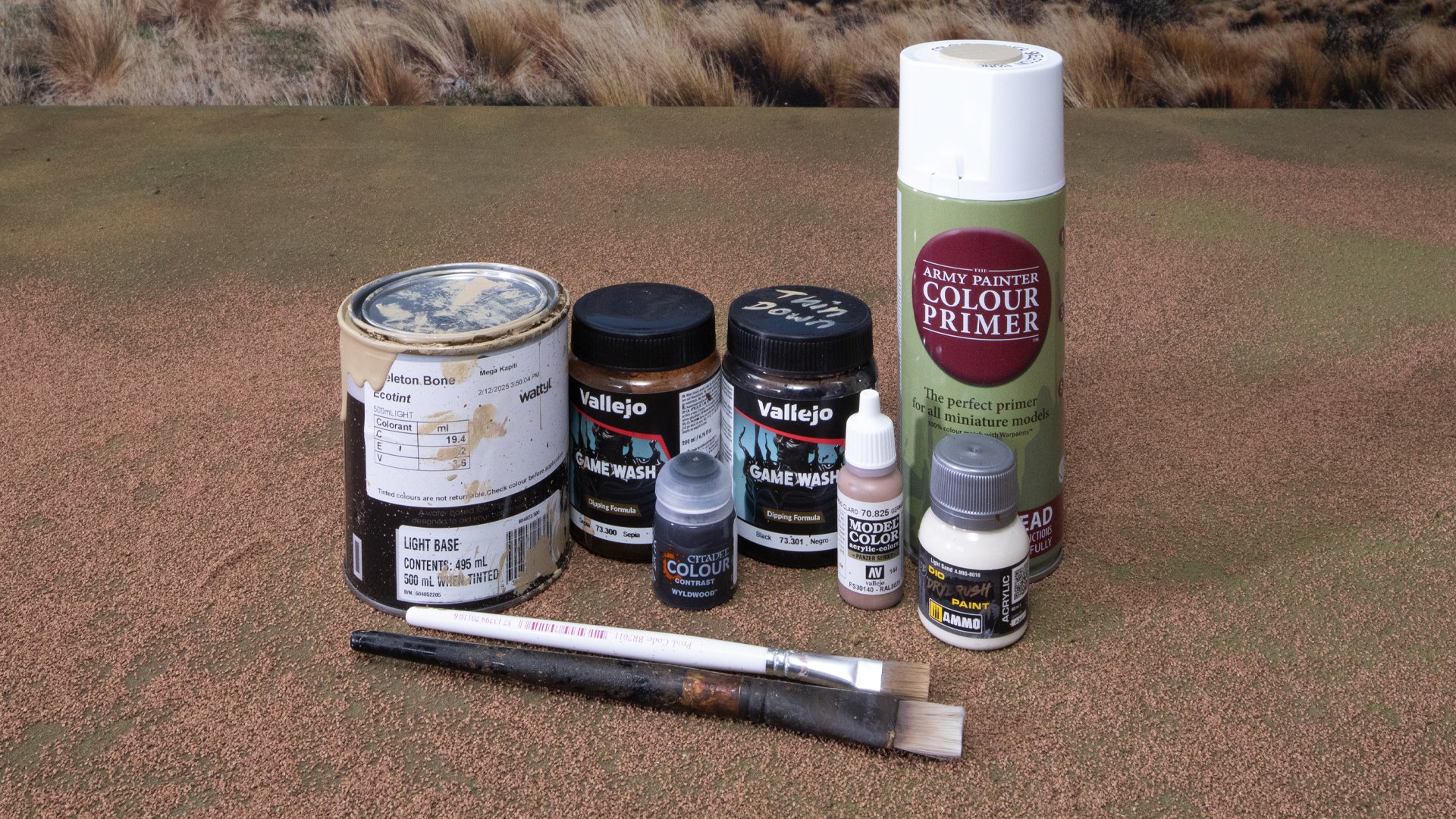 Castle brick painting tools and paints