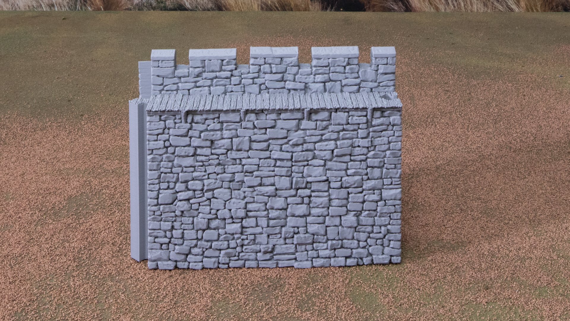 Castle brick wall printed