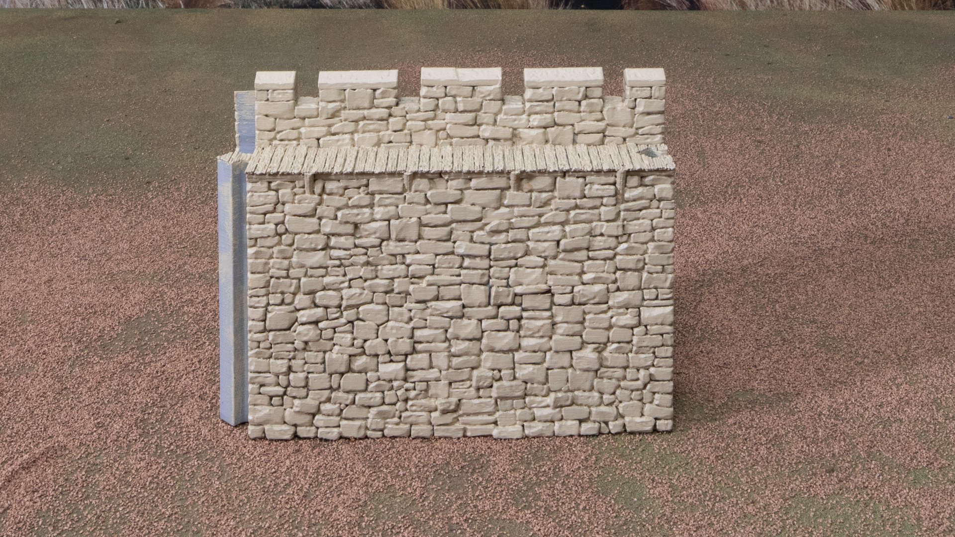 Castle brick wall primed