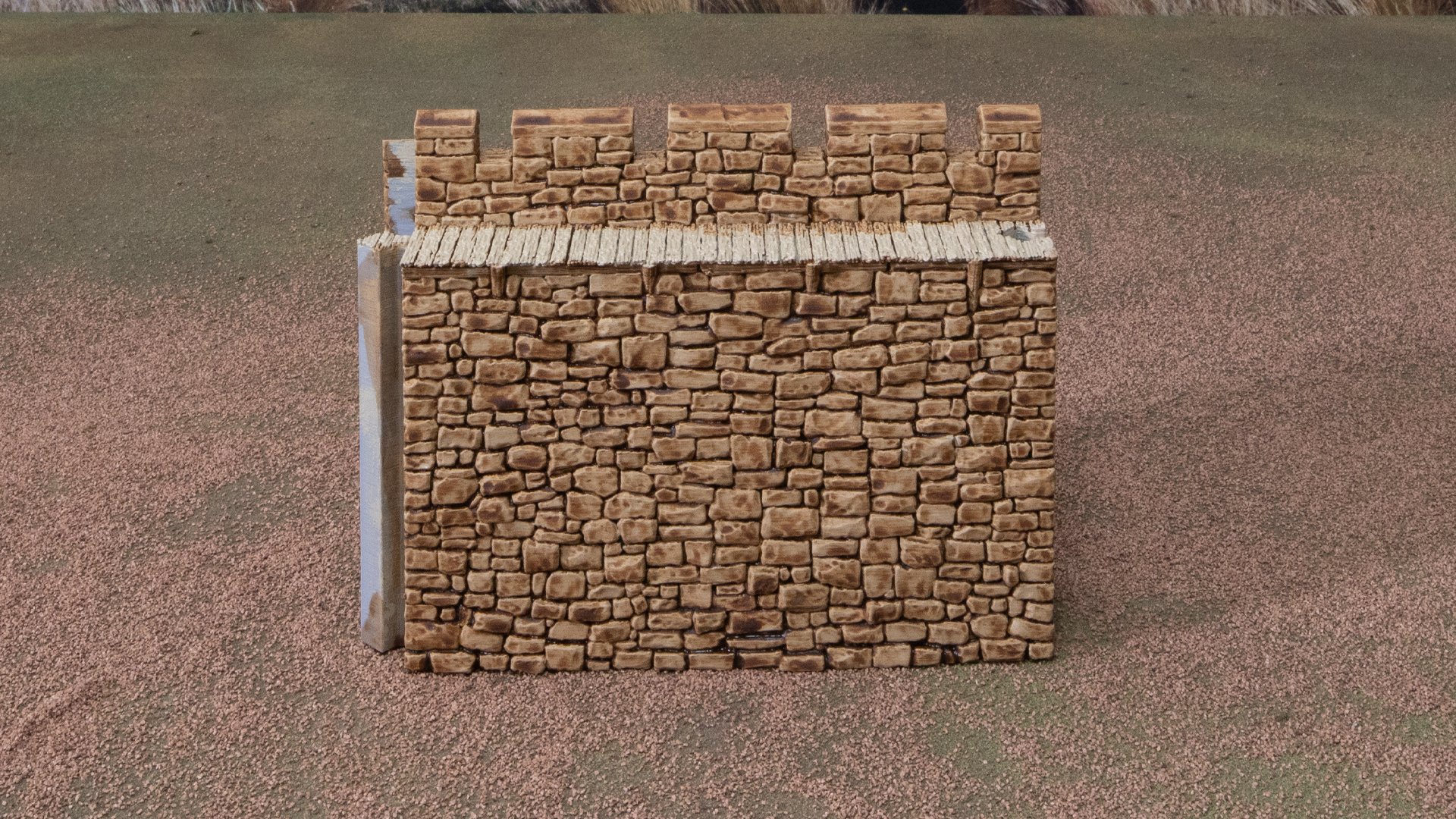 Castle brick wall washed