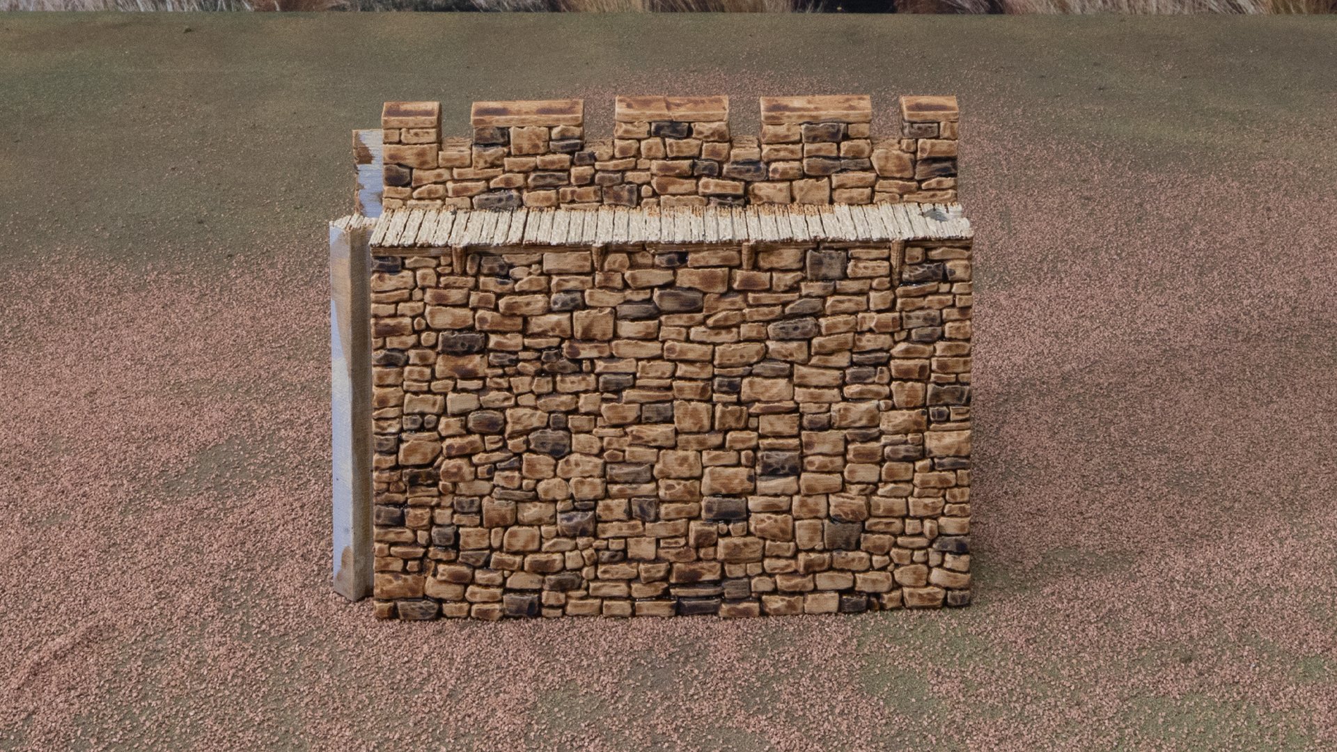 Castle brick wall black bricks