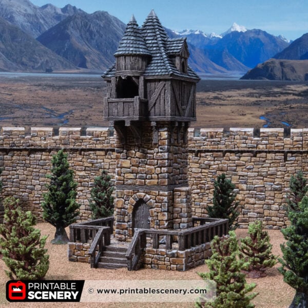 Photo of 3D printed and painted Millbury Tower for tabletop roleplaying games and wargames
