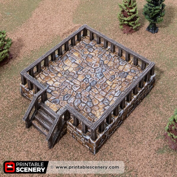 Photo of 3D printed and painted Millbury Tower for tabletop roleplaying games and wargames