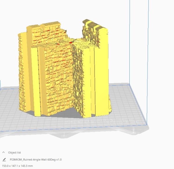 Ruined Angle Wall STL