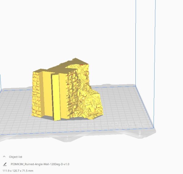 Ruined Angle Wall STL