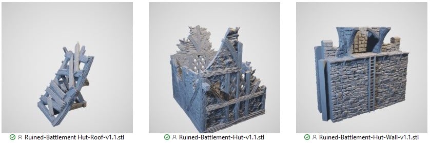 Ruined Battlement Hut Reference