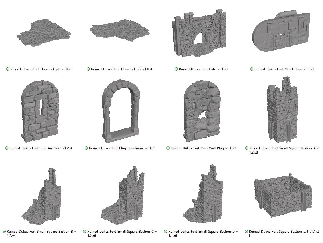 Ruined Dukes Fort Reference