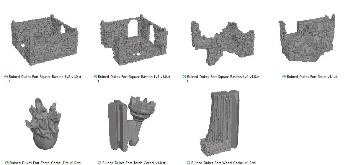 Ruined Dukes Fort Reference
