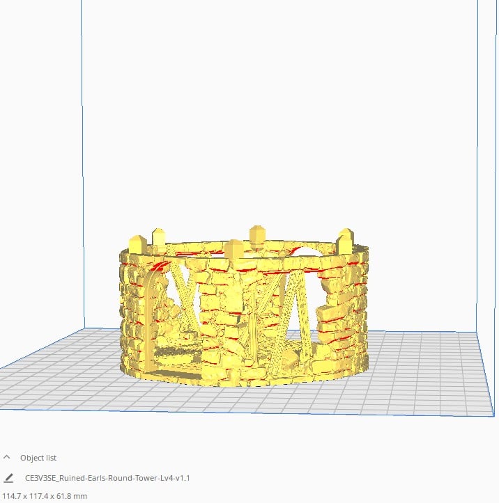 Ruined Earls Round Tower Measurement