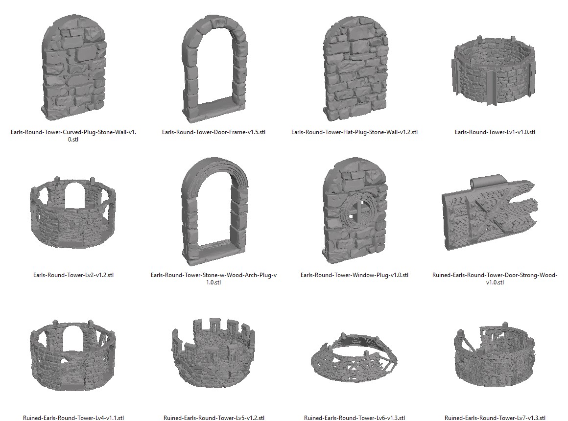 Ruined Earls Round Tower Reference 