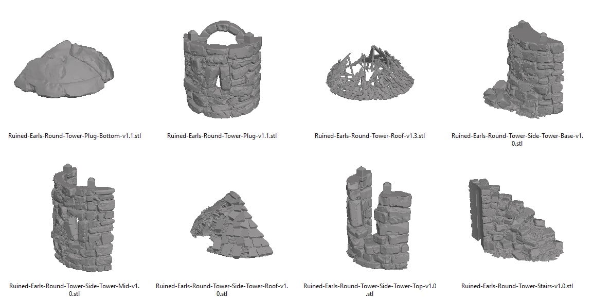 Ruined Earls Round Tower Reference