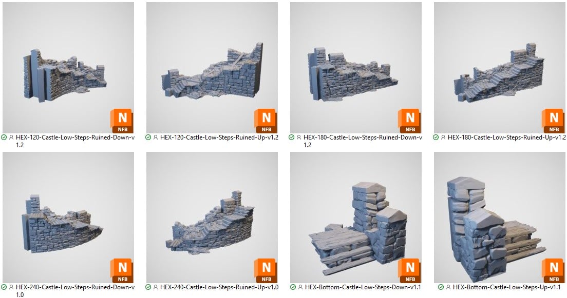 Ruined Low Wall Steps