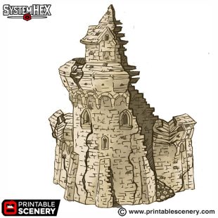 Ruined Round Keep STL