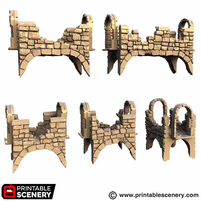 Ruined Tower Bridges STL