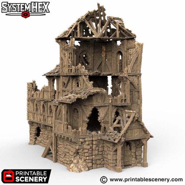 Ruined Wattle and Daub Living Quarters stl