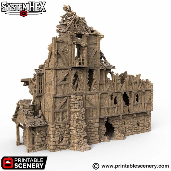 Ruined Wattle and Daub Living Quarters stl
