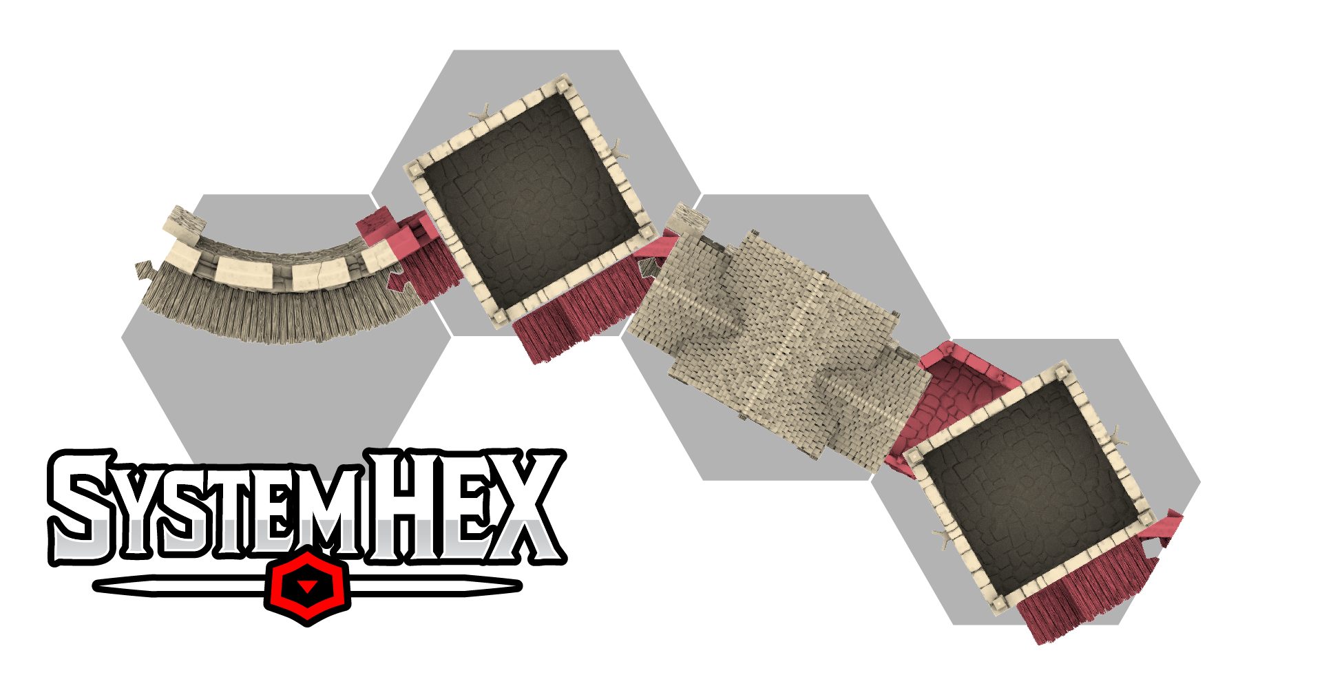 HEX Template for Castle Gatehouse