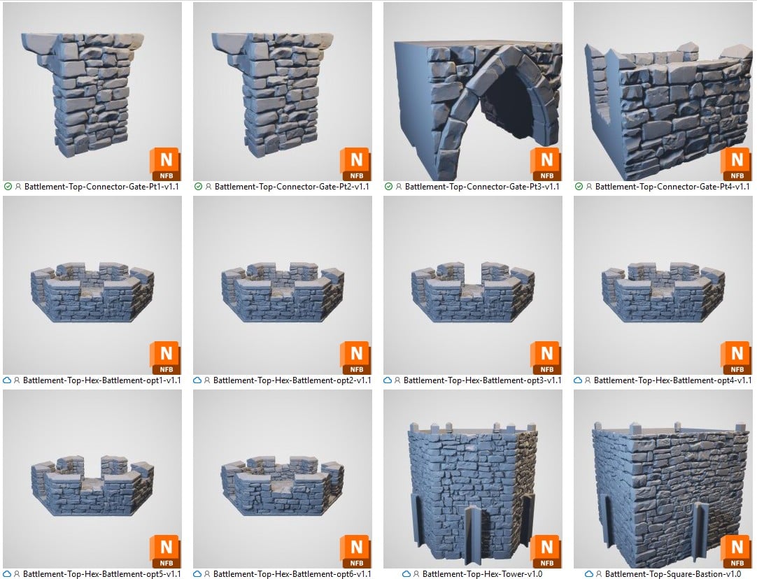 Wall Battlements 3d print file