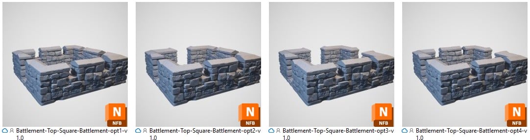 Wall Battlements 3d print file