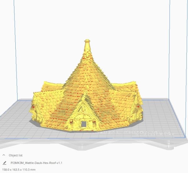 Wattle and Daub Hex Tower STL