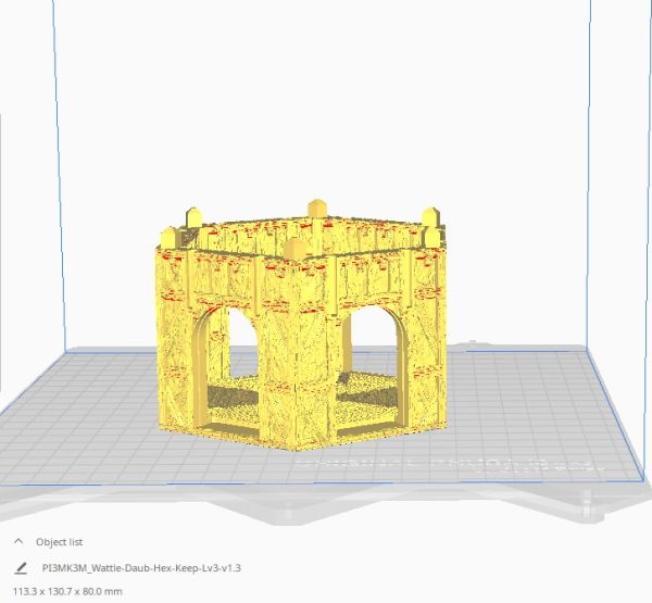Wattle and Daub Hex Tower STL